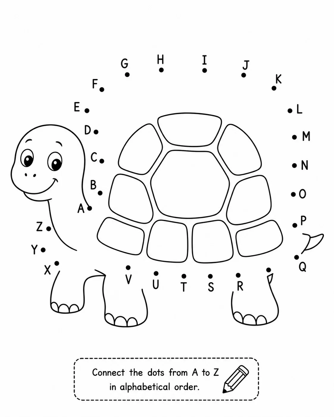 Alphabet Dot-to-Dot Letters — free printable worksheet preview
