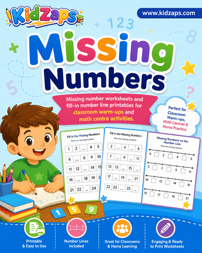 Missing Numbers worksheet preview