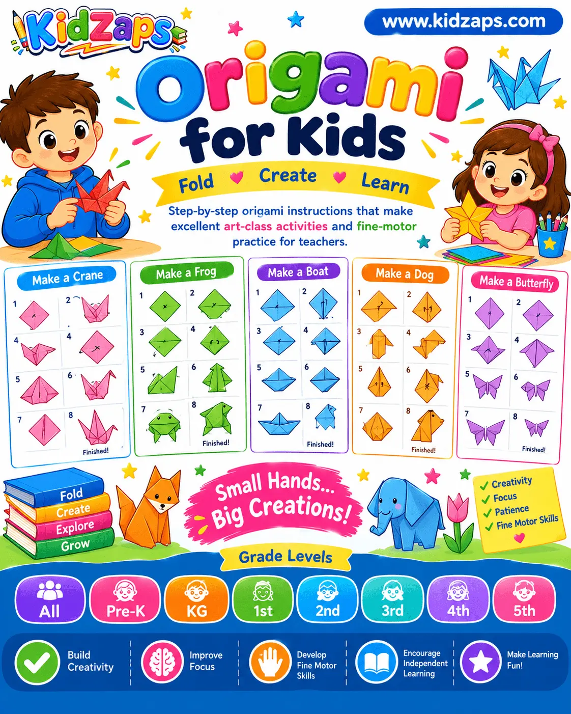 Origami for Kids worksheet preview