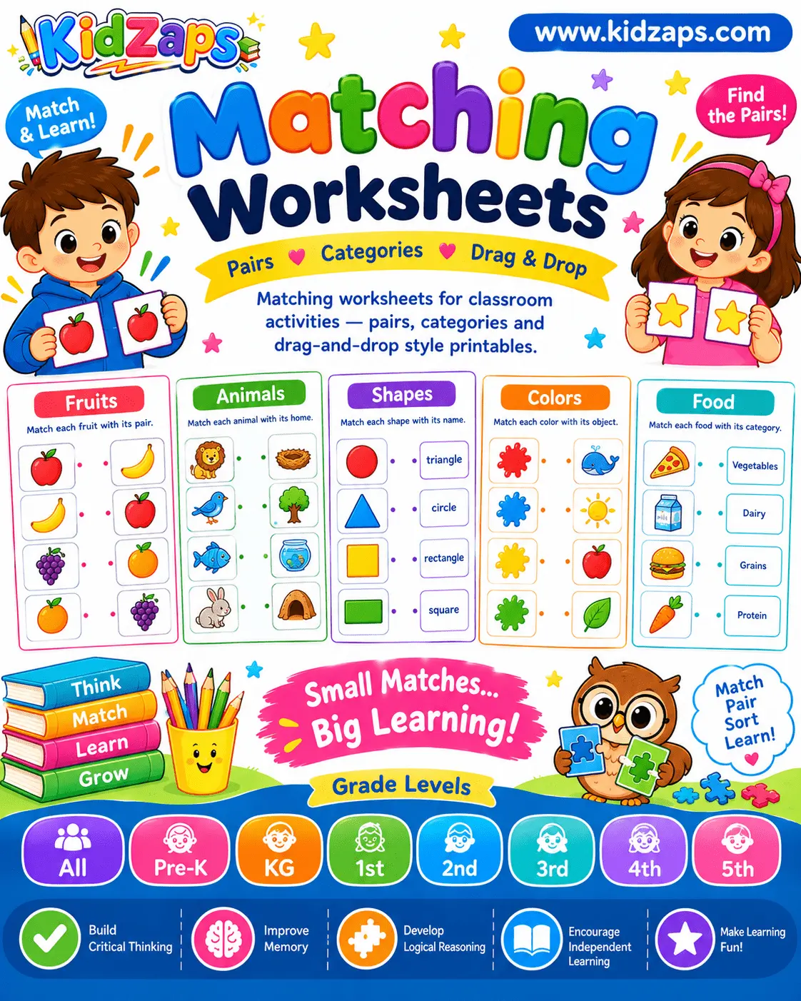 Matching Worksheets worksheet preview