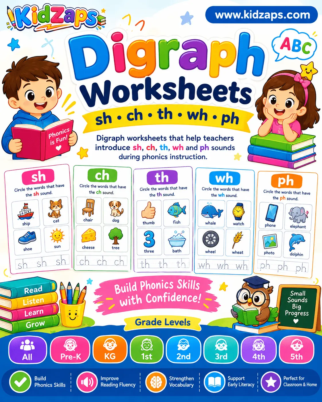 Digraph Worksheets worksheet preview