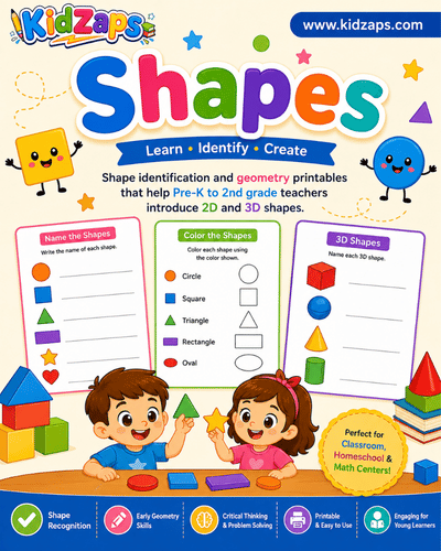 Shapes worksheet preview