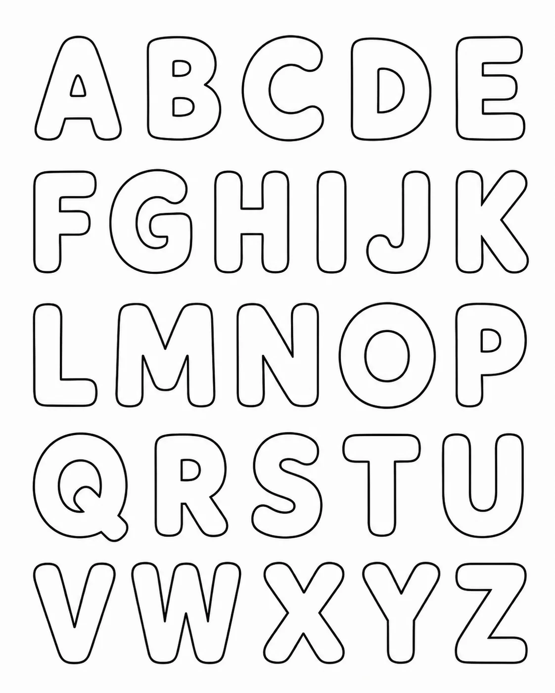 Alphabet Coloring Letters — free printable worksheet preview