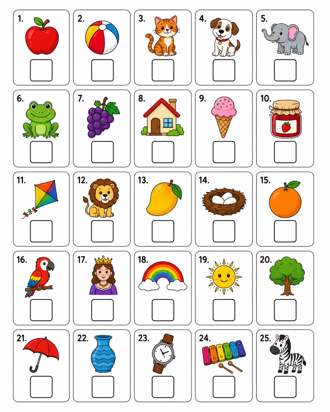 Beginning Sounds Letter Match — free printable worksheet preview