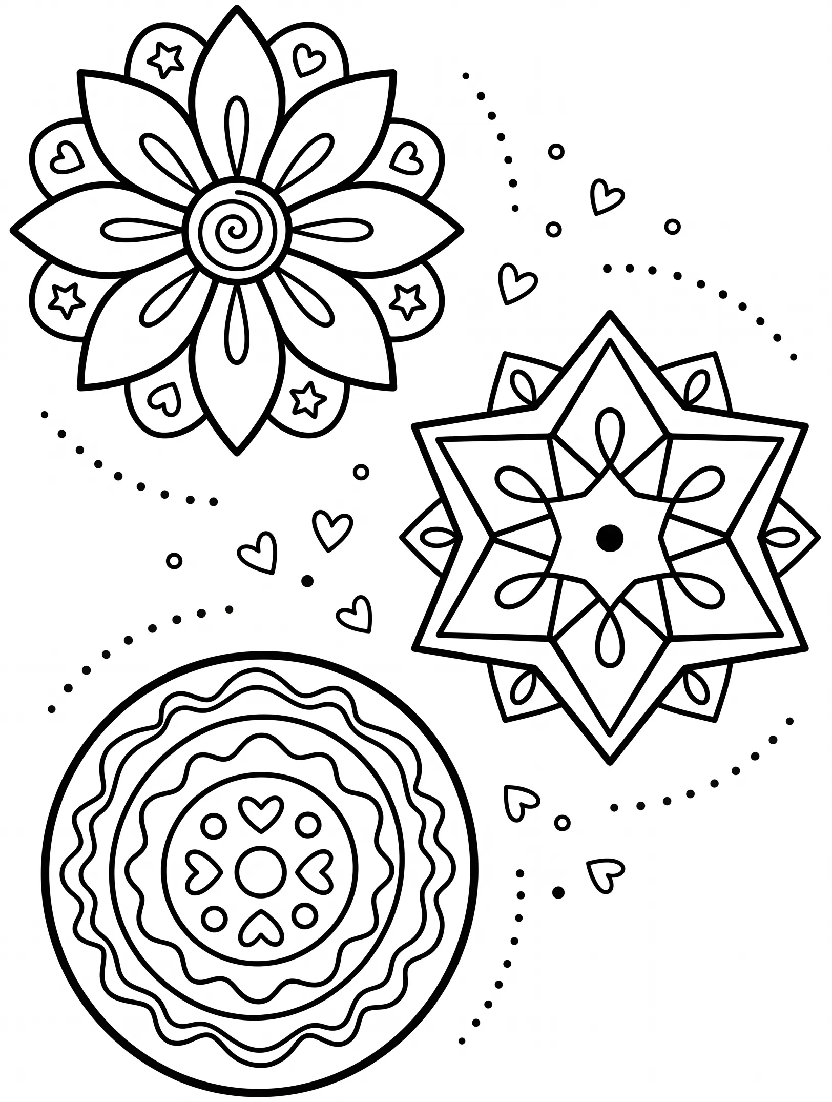 Mandala Coloring for Kids — free printable worksheet preview
